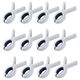 12Pcs Ergonomic Handle Non-Slip Towel Pegs Durable Windproof Drying Clothes Pegs Washing Line Sun Loungers Towel Clips for Sun Lounger Laundry