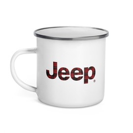 Jeep Plaid Enamel Campfire Mug - 12 oz