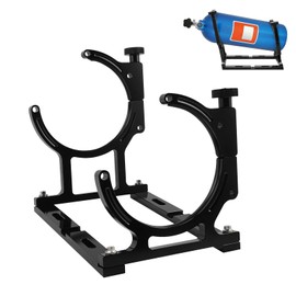 Bevinsee 7" Nitrous Oxide Nos Single Bottle Holder Bracket Billet Aluminum for 10-15 pounds Nitrous Bottle Black