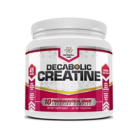 Decabolic Creatine : Powerful 10 BLEND Creatine (2CM Di-Creatine Malate * CreaPure Creatine Monohydrate * Creatine Ethyl Ester * Creatine Alpha-Ketoglutarate * Di-Creatine Orotate * Magnesium Creatine Chelate * Creatine Citrate * Tri-Creatine Malate * Creatine Anhydrous) Extreme Anabolic Muscle, Strength and Size Boost Supplement without Steroids / HGH