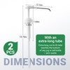 Pump Dispenser Compatible with Lotus Energy, Stainless Steel Extended 2pcs