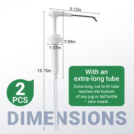 Pump Dispenser Compatible with Lotus Energy, Stainless Steel Extended 2pcs