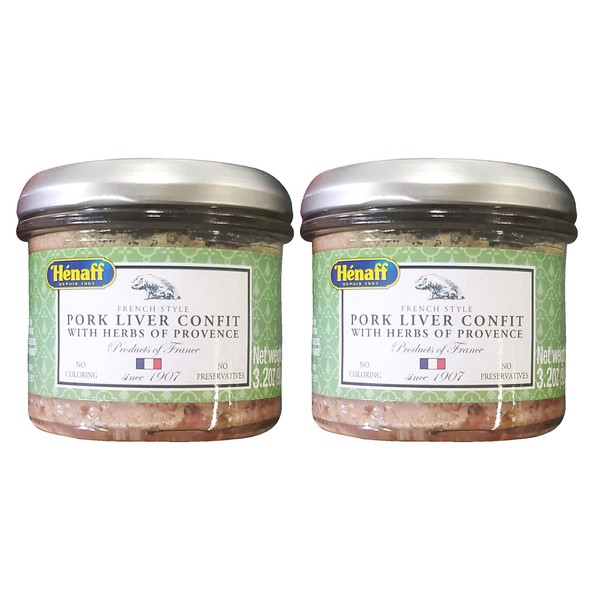 Henaff French Style Pork Liver 2 Pack (Pork Liver Confit with Herbs of Provence)