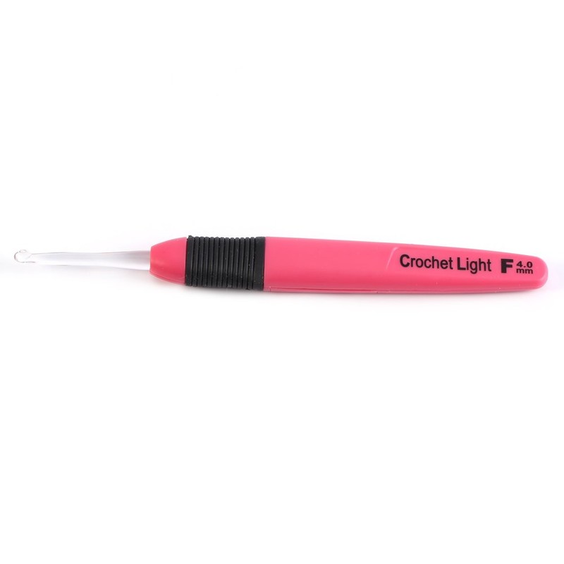LED Crochet Hook, 1Pcs Led Light Up Crochet Hook Craft