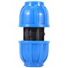 TOPINCN 5Pcs Water Pipe Connector PE Plastic 20mm To 20mm