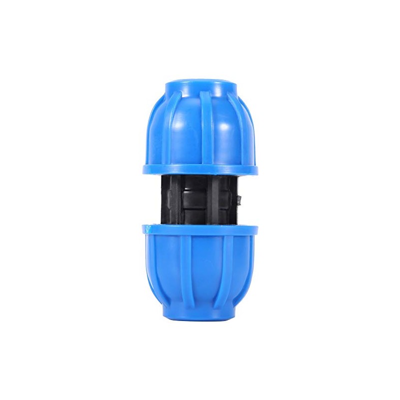 TOPINCN 5Pcs Water Pipe Connector PE Plastic 20mm To 20mm