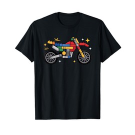 Master Builder Motocross Bike Brick Builders Building Blocks T-Shirt