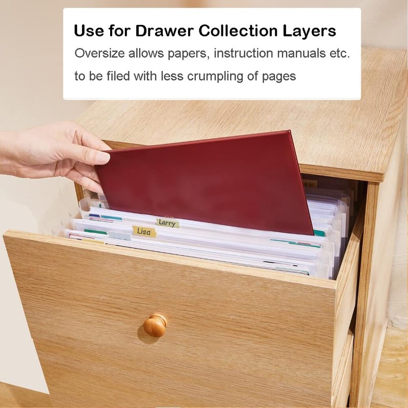 TRANBO Expanding File Folder with 13 Pockets, A4 Expandable Document