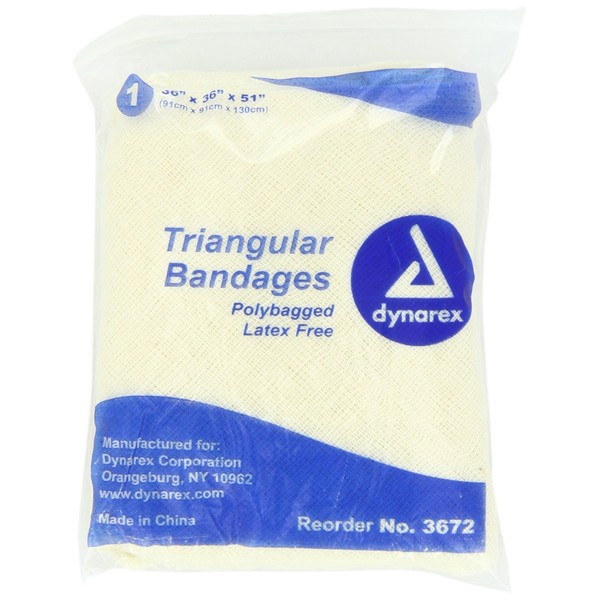 Dynarex Triangular Bandage 36x36x51, 12 Count