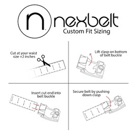 Nexbelt Nexbelt Tactical Ratchet EDC Titan Gun Belt - Cut to Fit Gun Belt for Men - PreciseFit Nylon Reinforced Belt with 1 1/2" Width Strap - Black