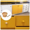 sourcing map 8pcs Round Wooden Knobs, 34mm/1.3" Mushroom Shape Kitchen