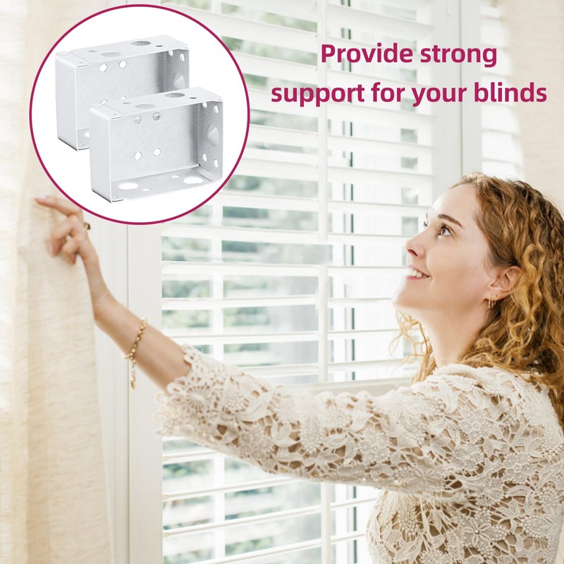 Amazleer 2PCS Blind Brackets, Venetian Blind Brackets for Top Fix,