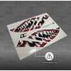 Shark Mouth Battery Accent Decal Graphic Kit - Fits SurRon