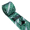 Barry.Wang Men's Christmas Tie Set Pocket Square Cufflinks 4 Pieces