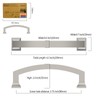 Amerdeco 10 Pack Brushed Satin Nickel 3.75 Inch(96mm) Hole Centers