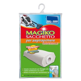 Parodi & Parodi Magiko Sacchetto Aspirapolvere Universale e Riutilizzabile, Polipropilene, Bianco, 13x24x1 cm