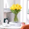 100 Pcs Artificial Tulip Real Touch Flowers False PU Tulips
