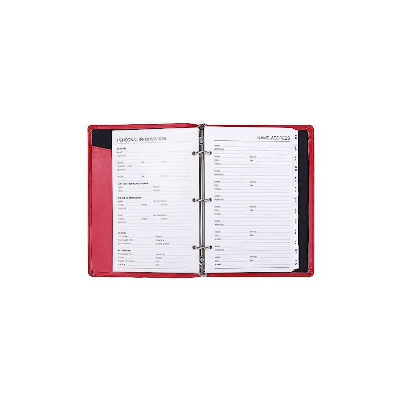 Office Depot Vinyl Ringbound Telephone/Address Book, 6 5/16in. x 9,
