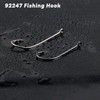 130pcs Baitholder Fishing Hooks Set Carbon Steel Black Barbed Baitholder
