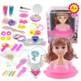 Fashion Makeup Doll Set Dress Up Braid Toys Girl Toys Kit