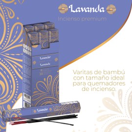 Punto Aroma - Incienso - Ingredientes Naturales - Tiempo de combustión de 35 a 40min - Contenido: 6 Cajas con 20 varitas de Incienso Cada una - Lavanda