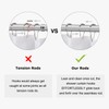 Naiture Neo-Angle Shower Curtain Rod Stainless Steel with Ceiling Support,