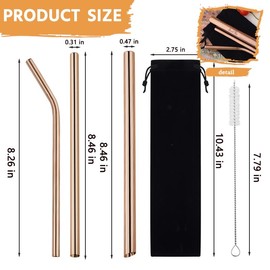 I Love You Gifts for Boyfriend Girlfriend Soul Sip Drinking Starws for Wife Husband Anniversary Birthday Gifts for Fiance Fiancee Engagement Wedding Gifts for Bride Groom Couple Reusable Metal Straw