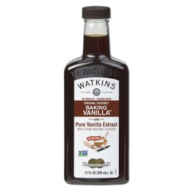 Watkins All Natural Original Gourmet Baking Vanilla, with Pure Vanilla Extract, 11 Fl Oz (Pack of 1) - Packaging May Vary
