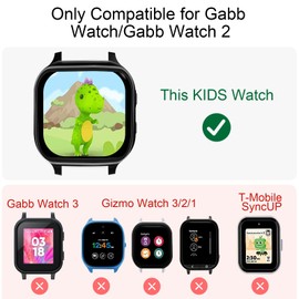 pupvus 3 Packs Screen Protector Case Compatible with Gabb Watch, Full Protection Hard PC case Protective Screen Bumper Sensitive Touch for kids Gabb Watch 2/1（Not For Gabb Watch 3）