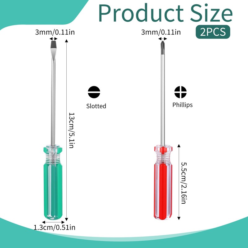 Magnetic Screwdriver Set, Small Screwdriver Tool ​flat Head and Phillips
