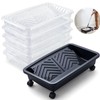 20 Inch Rolling Paint Tray with Wheels, Large Capacity &