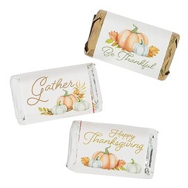 Fun Express Fall Harvest Mini Candy Bar Sticker Labels - 30 Pc.