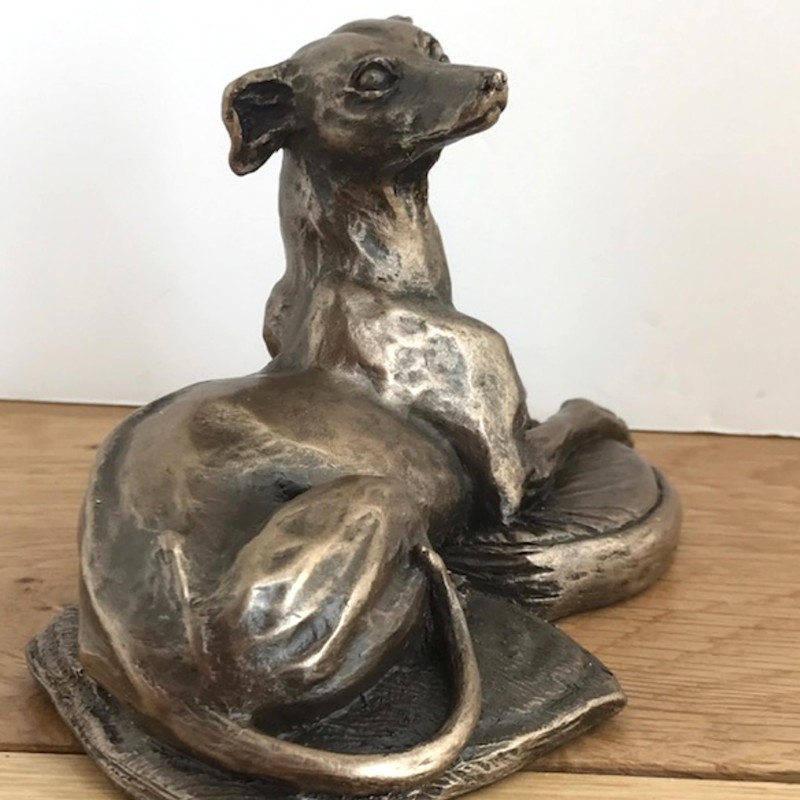 Fiesta Studios Harriet Glen's Whippet Lying Down Dog Cold Cast