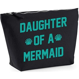 Hippowarehouse Daughter of a mermaid printed make up cosmetic wash bag 18x19x9cm