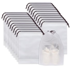 Shoe Bags for Travel, 15.7" x 11.8" Travel Shoe Bags for Packing, Large Waterproof Portable Travel Shoe Storage Bags Travel Essentials Women for and Men (20, White)