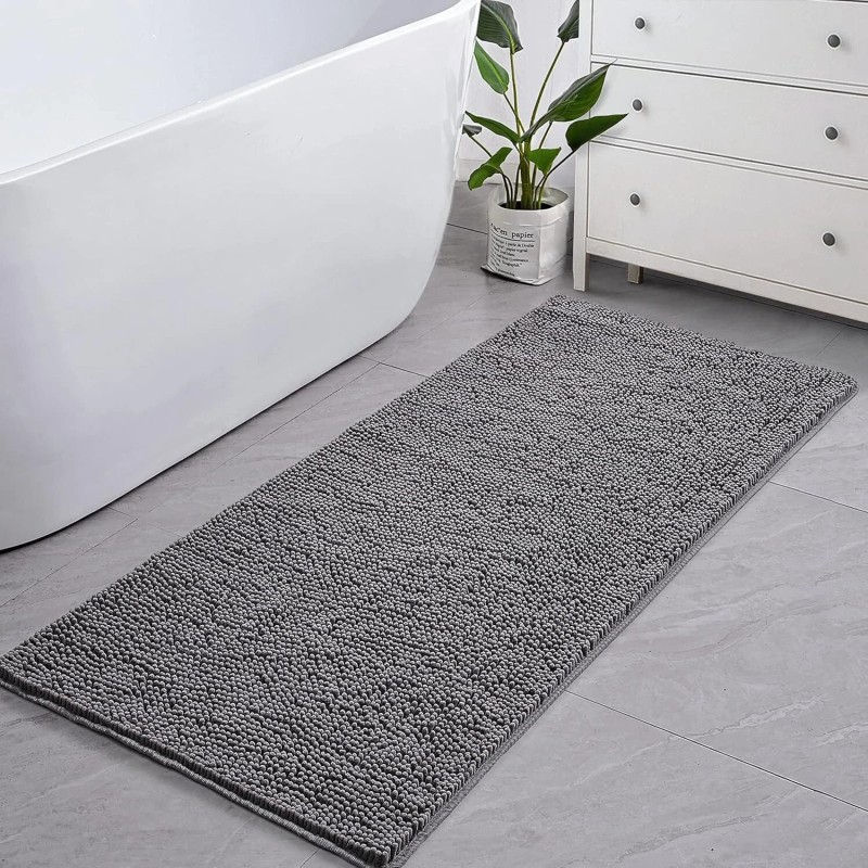 Not Applicable Large Bathroom Rug (24 X 60, Grey) Extra
