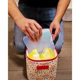 Sarah Wells Cold Gold Breastmilk Cooler with Ice Pack (Rainbows)