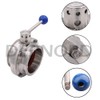 DERNORD Sanitary Butterfly Valve with Pull Handle Stainless Steel 304