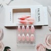 CEWEWP 24Pcs French tip Press on Nails White Pearl Fake