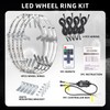 Tavaray 4PCS 14" Pure White Wheel Lights Adjustable 6500K Ultra-Bright