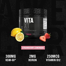 Jacked Factory Vita XT Performance Vitamin Powder - Daily Multivitamin Powder for Men with KSM-66 Ashwagandha, Prebiotic Fiber, Vitamin A, C, D, K, B6