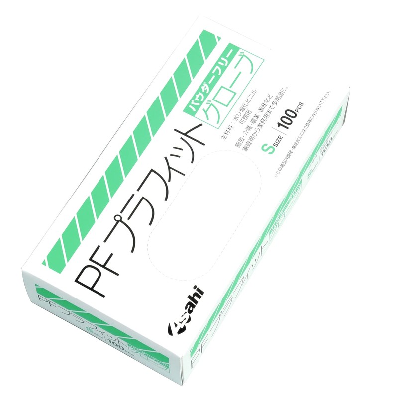 PF Plastic Fit Gloves Powder Free (S)