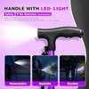 BigAlex Folding Walking Cane with LED Light,Pivoting Quad Base,Adjustable Walking