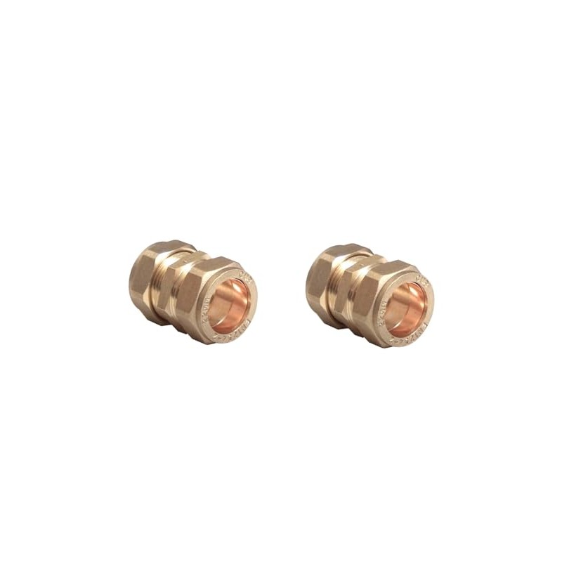 TC 15mm Brass Straight Compression Coupling Connector Fitting for Copper