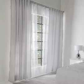Vianney Juego De 2 Cortinas Viasoft Glaciar Largas Vianney