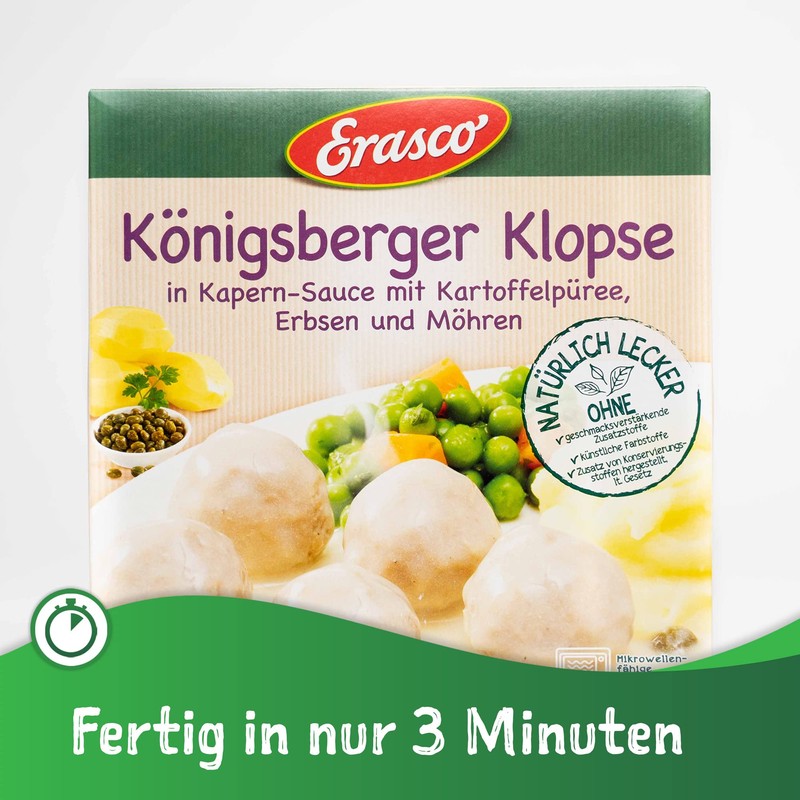 Erasco Klopse (480 g) - With Peas & Carrots and