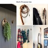 THEHRDWOOD Wood Wall Hooks - Set of 4 - Dark