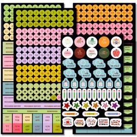 ABTOLS 6 Sheets / 626 pcs Day and Month Planner Stickers, Teacher Student Budget Workout Mini Planner Stickers, Diary Planning Stickers for Calendar Planning Journal Holiday Seasonal Events