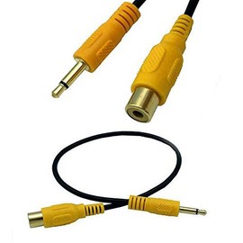 Rosebe [2 pieces] RCA Pin Plug, 3.5mm Mini Plug Conversion Cable [0.3m] 3.5mm to RCA Monaural Male to Male Converter AUX Audio Cable, Convenient Conversion Cable