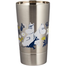 Yamaka Shoten MOOMIN MM3801-855 Stainless Steel Tumbler, Double Layer, Moisturizing, Cold Insulation, 11.8 fl oz (350 ml), Mooming, Scandinavia, Mother's Day, Gift, Tableware, Gift, Wedding Gift, Made